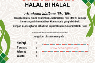 Contoh Desain undngan halal bihalal cdr