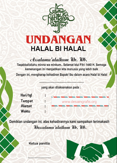  Contoh Desain undngan halal bihalal cdr