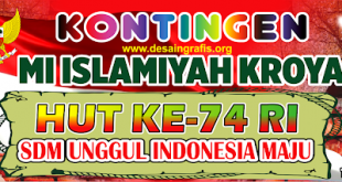 Desain Banner HUT ke-75 RI cdr