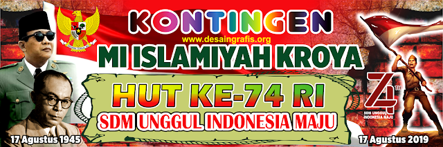 Desain Banner HUT ke-75 RI cdr