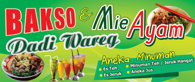 Desain Banner Bakso dan Mie Ayam cdr