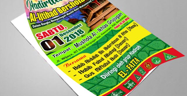 Desain Brosur Sholawat cdr