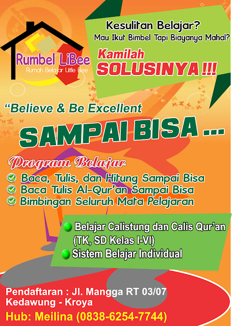 Desain Brosur Bimbingan Belajar (Bimbel) / Les cdr