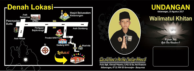 Desain Undangan Khitan / Sunat PSHT Full Color cdr