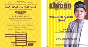 Undangan Khitan Kuning Full Color cdr gratis