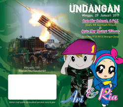 Desain Undangan Hijau TNI Full Color cdr