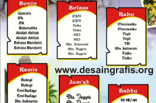 Desain Jadwal Pelajaran Menarik Kreatif Keren cdr