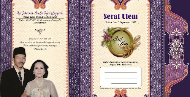 Desain Undangan Full Color BC cdr