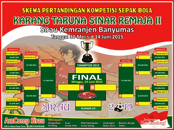 Desain Banner Skema Pertandingan Sepak Bola cdr