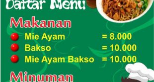 Desain Banner Bakso dan Mie Ayam cdr