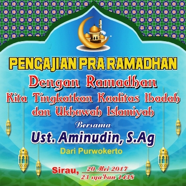 Desain Banner Pengajian Pra Ramadhan cdr