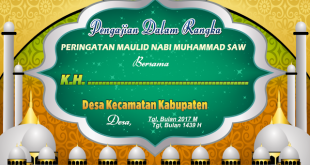 Desain Baner Pengajian Maulid Nabi cdr