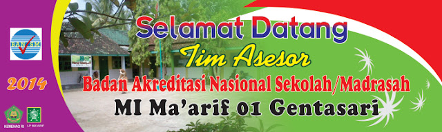 Desain Banner Visitasi Akreditasi Sekolah / Madrasah cdr