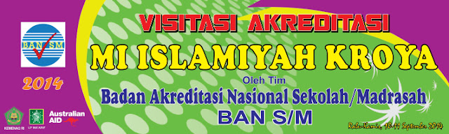 Desain Banner Visitasi Akreditasi Sekolah / Madrasah cdr