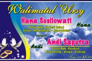 desain banner pernikahan