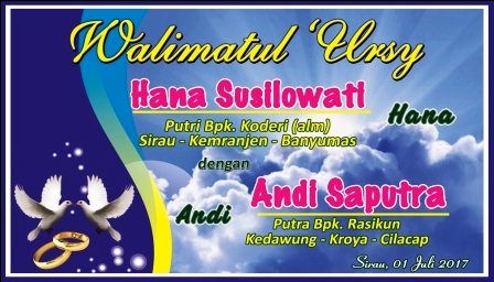 desain banner pernikahan