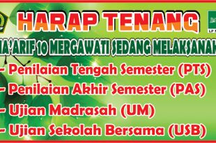 Desain Banner Harap Tenang Ada Ujian cdr