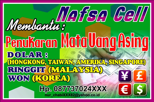 Desain Banner Penukaran Mata Uang Asing cdr