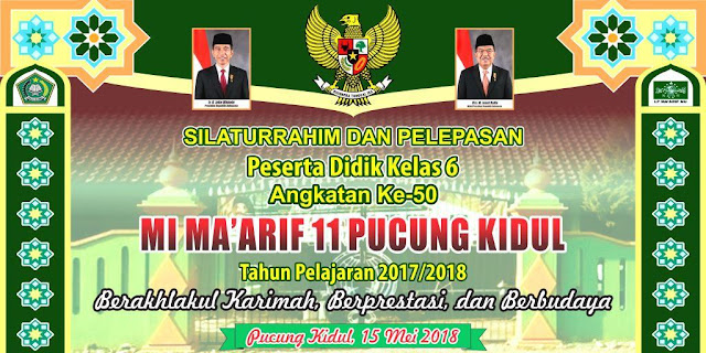 desain banner perpisahan sekolah cdr