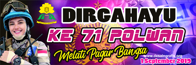  Desain Banner HUT Polwan cdr