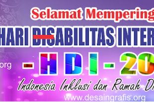 Banner Spanduk Tema Hari Disabilitas internasional (HDI) 2018 cdr