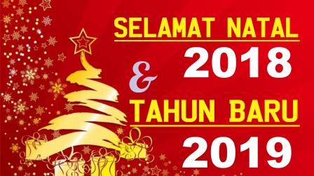 Desain Banner Selamat Natal dan Tahun Baru 2019 cdr