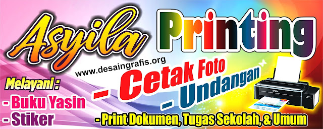  desain banner spanduk usaha percetakan cdr gratis