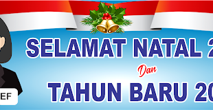 Desain Banner Selamat Natal dan Tahun Baru 2019 cdr