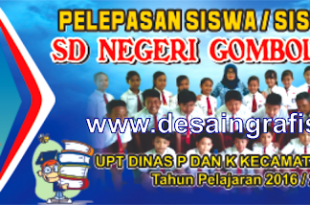 Desain banner perpisahan sekolah cdr terbaru