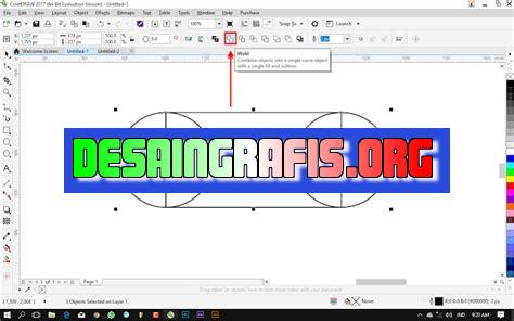 cara menggabungkan garis di coreldraw