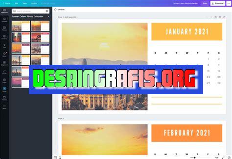 cara membuat kalender di canva