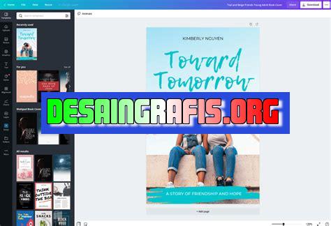 cara membuat cover wattpad di canva