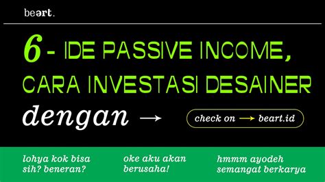 cara menghasilkan passive income buat desainer