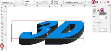 cara membuat huruf 3 dimensi di coreldraw