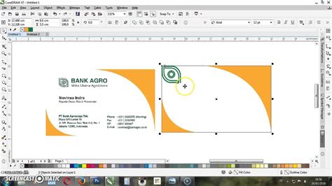 cara membuat desain kartu nama di coreldraw x7