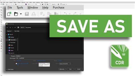 cara save di coreldraw