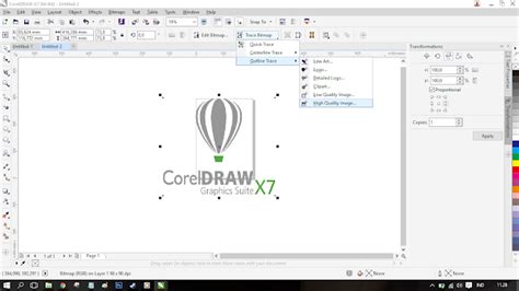 cara mengatur transparansi di coreldraw x7