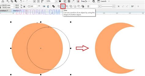 cara memotong objek sesuai bentuk di coreldraw