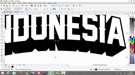 cara membuat font 3d di coreldraw