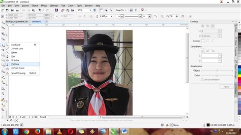 cara membuat pas foto di coreldraw x7