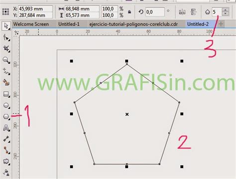 cara membuat segi lima di coreldraw