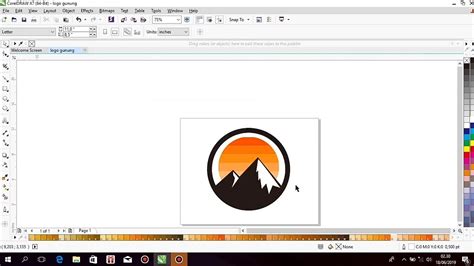 cara membuat logo gunung di coreldraw