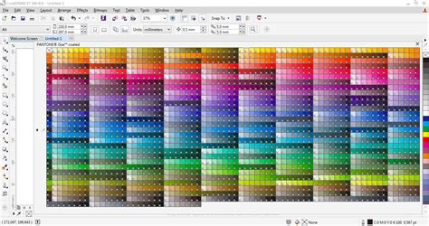 cara menampilkan palet warna pada coreldraw x7