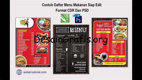 cara membuat menu makanan di coreldraw x7