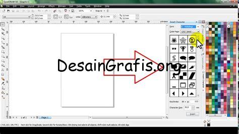 cara memunculkan insert character di coreldraw x7 yang hilang