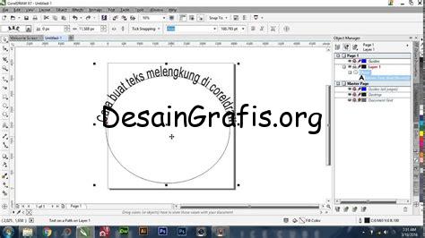 cara melengkungkan tulisan di coreldraw x7