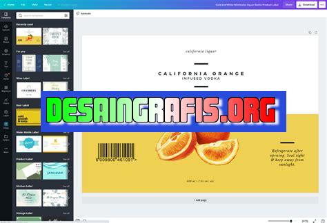 cara membuat label di canva