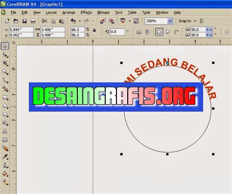 cara membuat nama melengkung di coreldraw