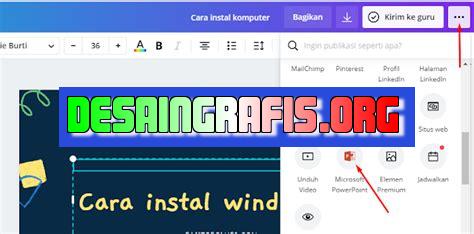 cara menampilkan slide canva ke powerpoint