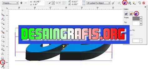 cara membuat efek tulisan 3d di coreldraw